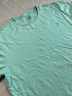 Mens Polo Ralph Lauren Mint Green Preppy Cotton Single Stitch Tee (XLarge)